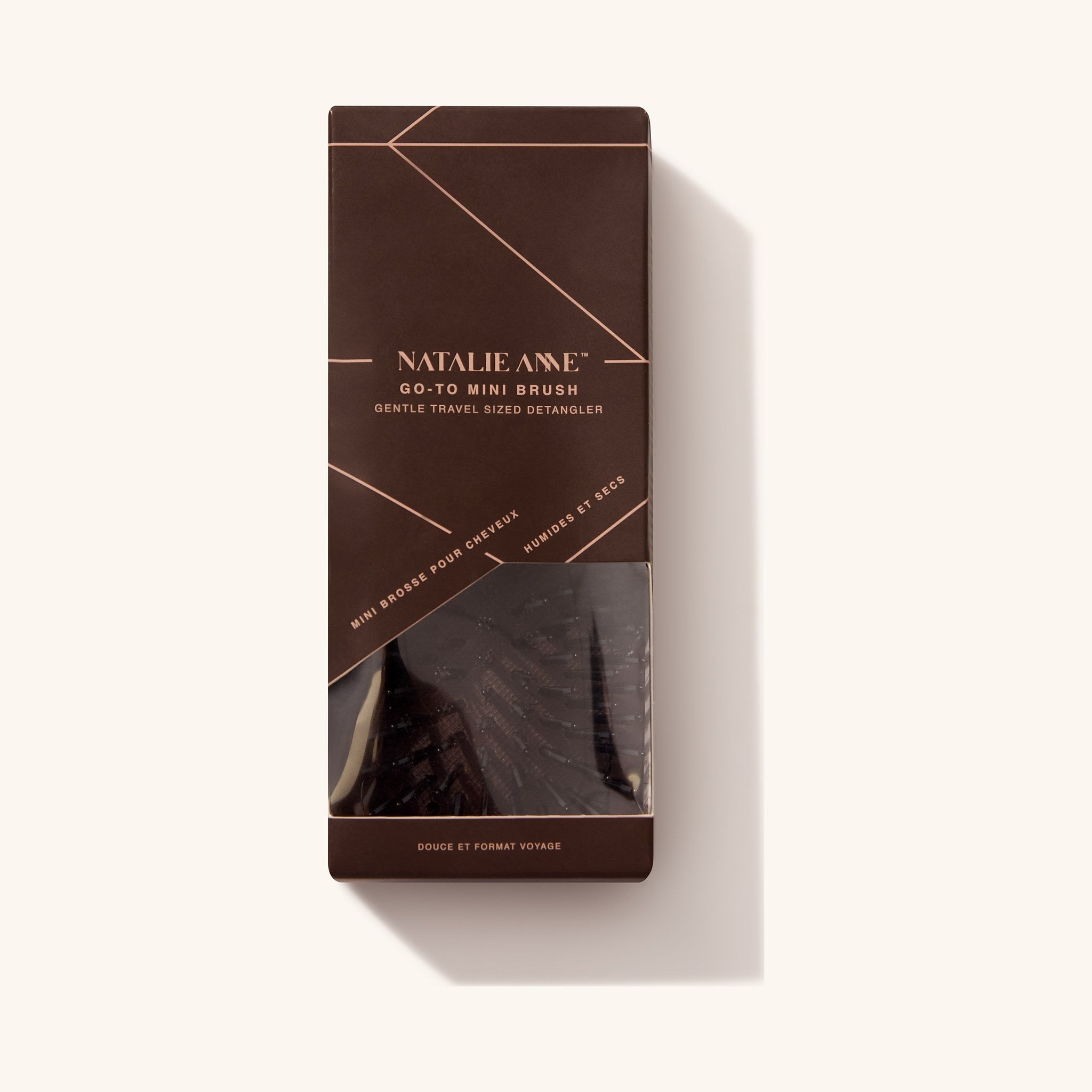 Mini Go-To Brush with box, alternate angle